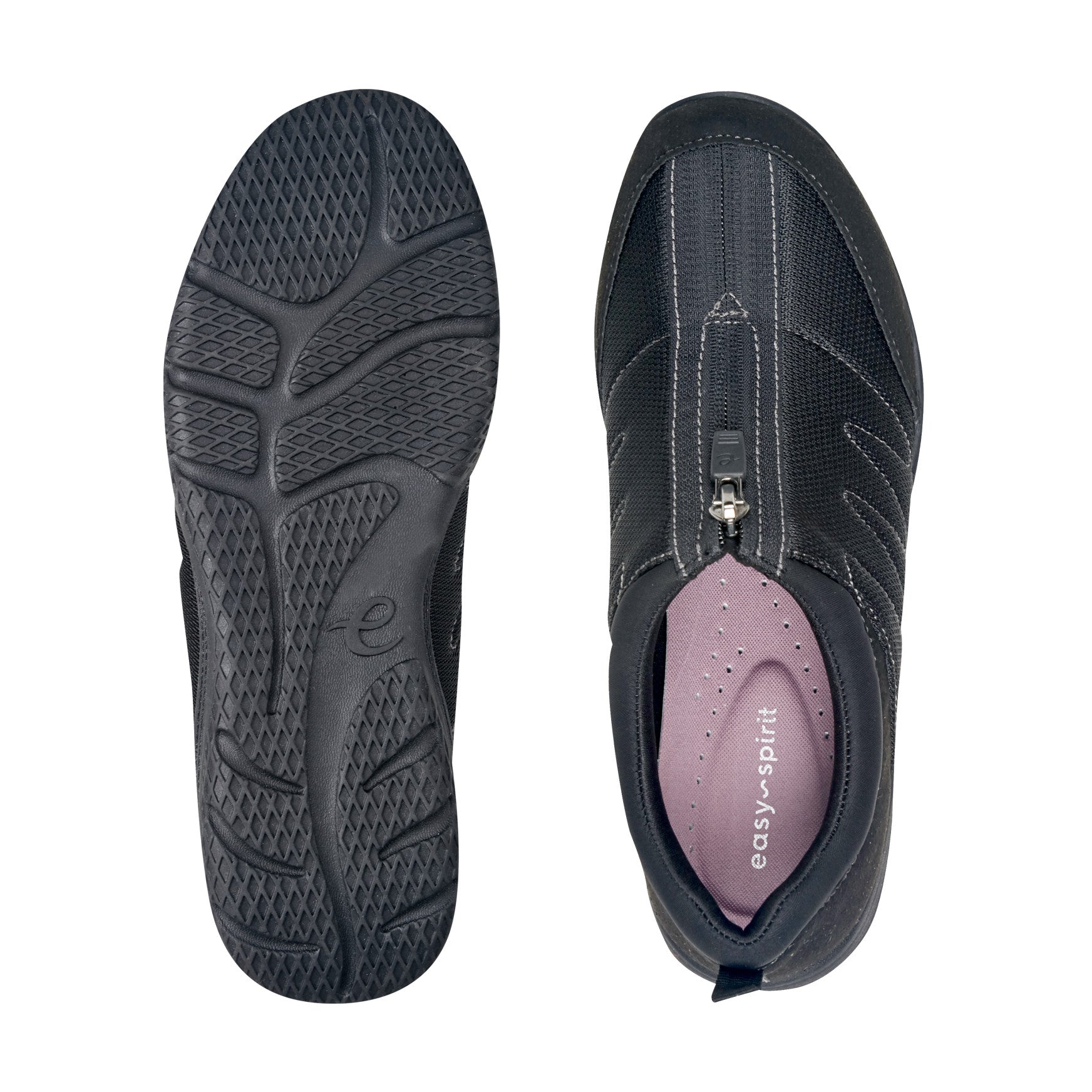 Easy Spirit Bestrong Walking Shoes - Black Mesh