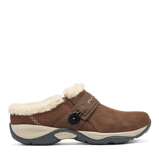 Easy Spirit Elinn Casual Clogs - Dark Brown Suede