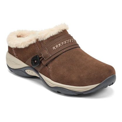 Easy Spirit Elinn Casual Clogs - Dark Brown Suede