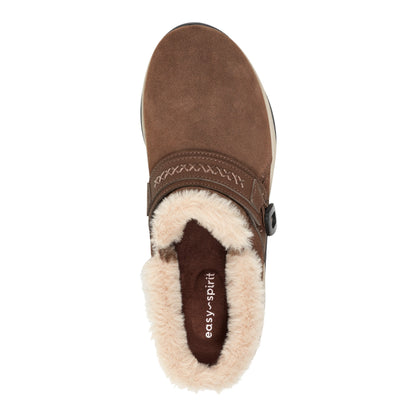 Easy Spirit Elinn Casual Clogs - Dark Brown Suede