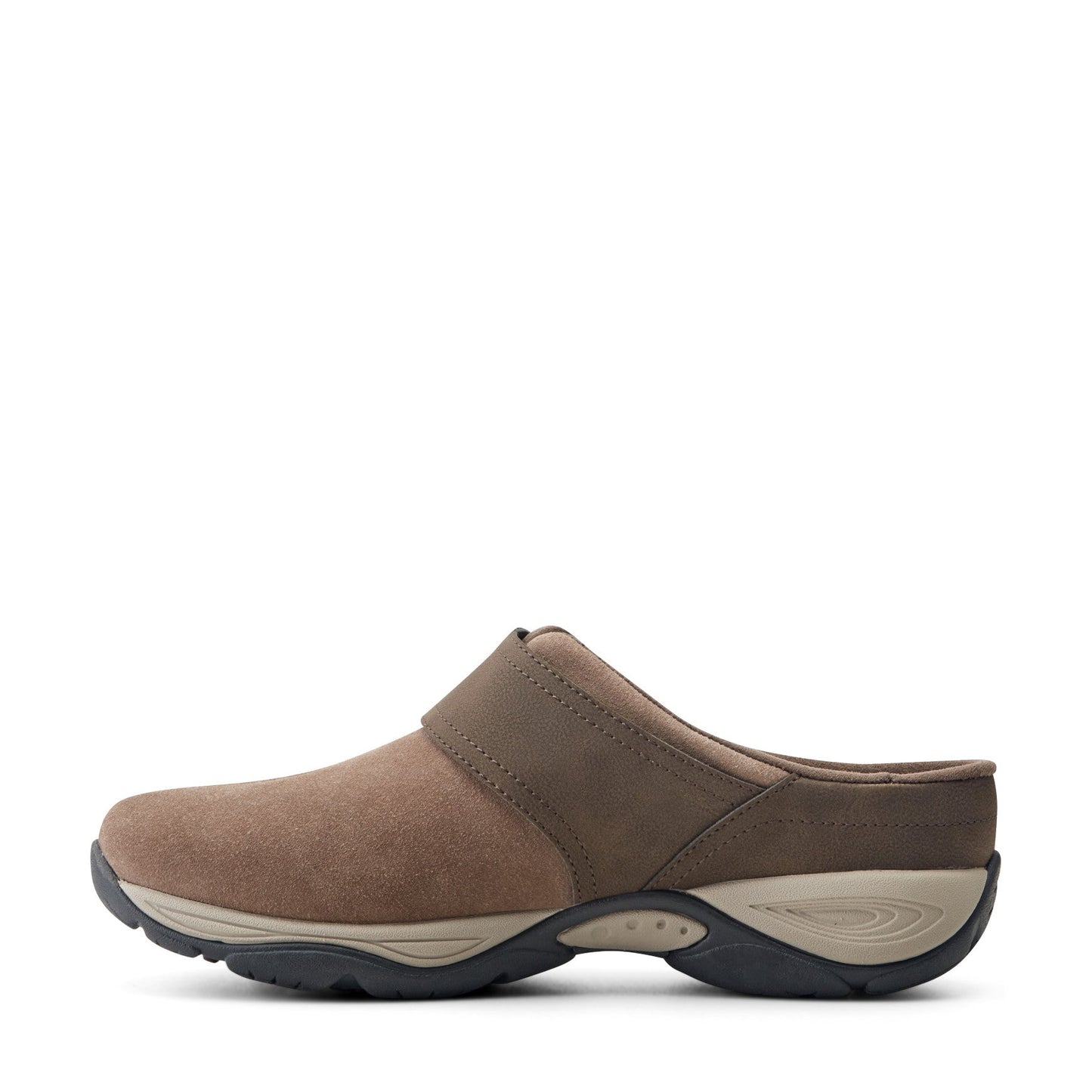 Easy Spirit Edline Slip On Casual Clogs - Taupe/Brown Suede