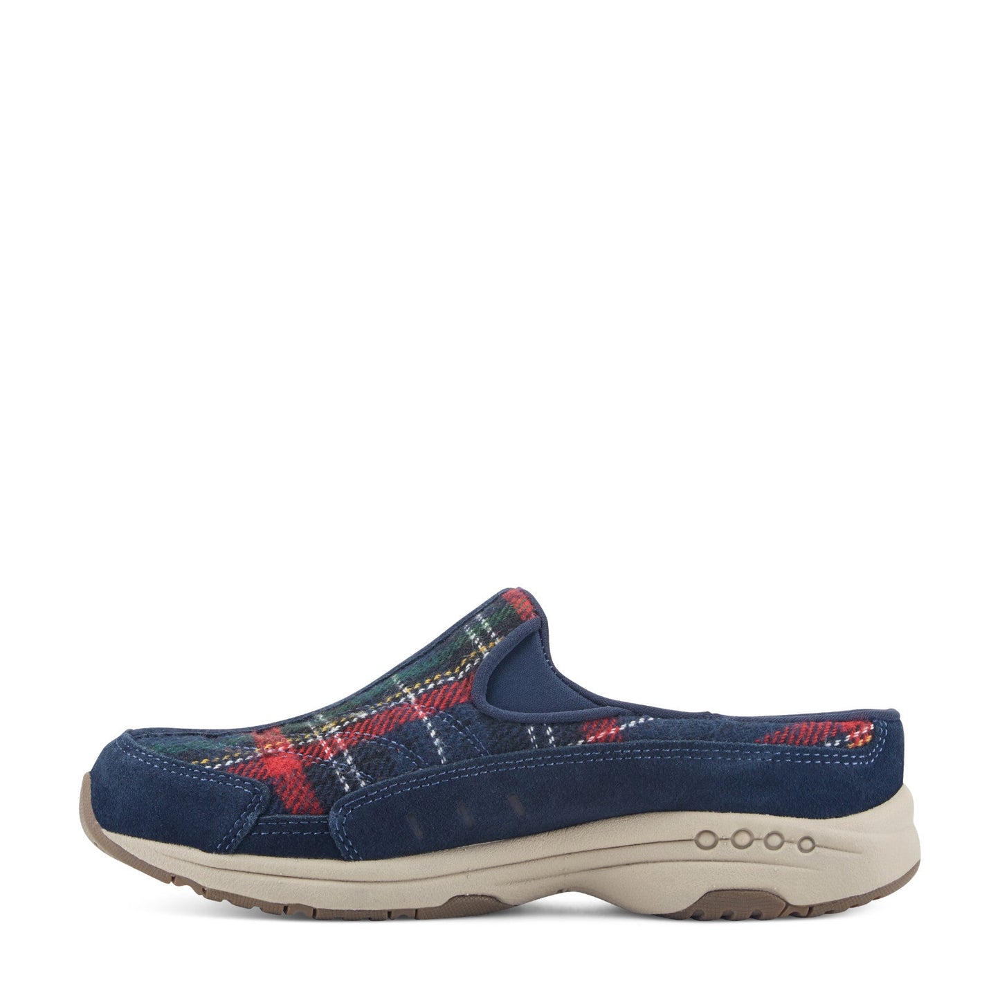 Easy Spirit Traveltime Clogs - Navy Plaid