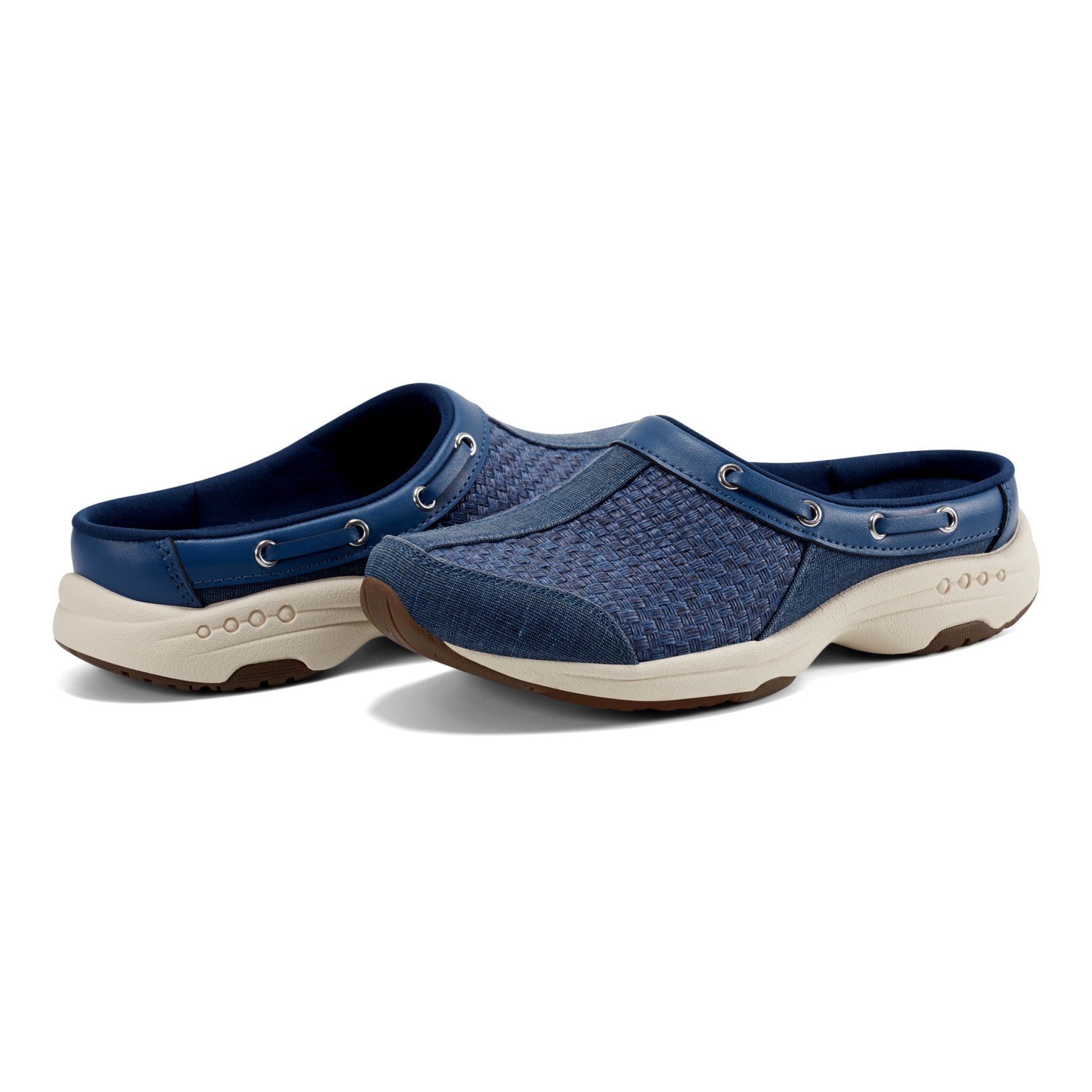 Easy Spirit Travelport Clogs - Navy Woven