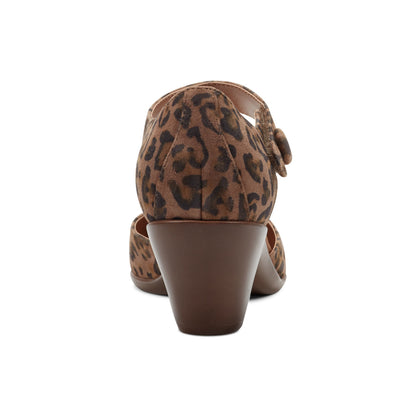 Easy Spirit Clarice Mary Jane Heels - Leopard