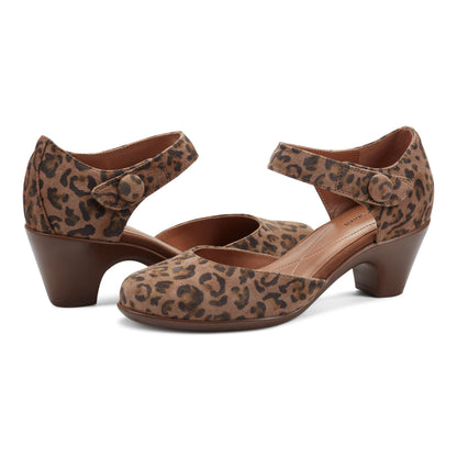 Easy Spirit Clarice Mary Jane Heels - Leopard