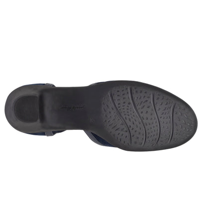 Easy Spirit Cara T-Strap Heels - Navy Suede