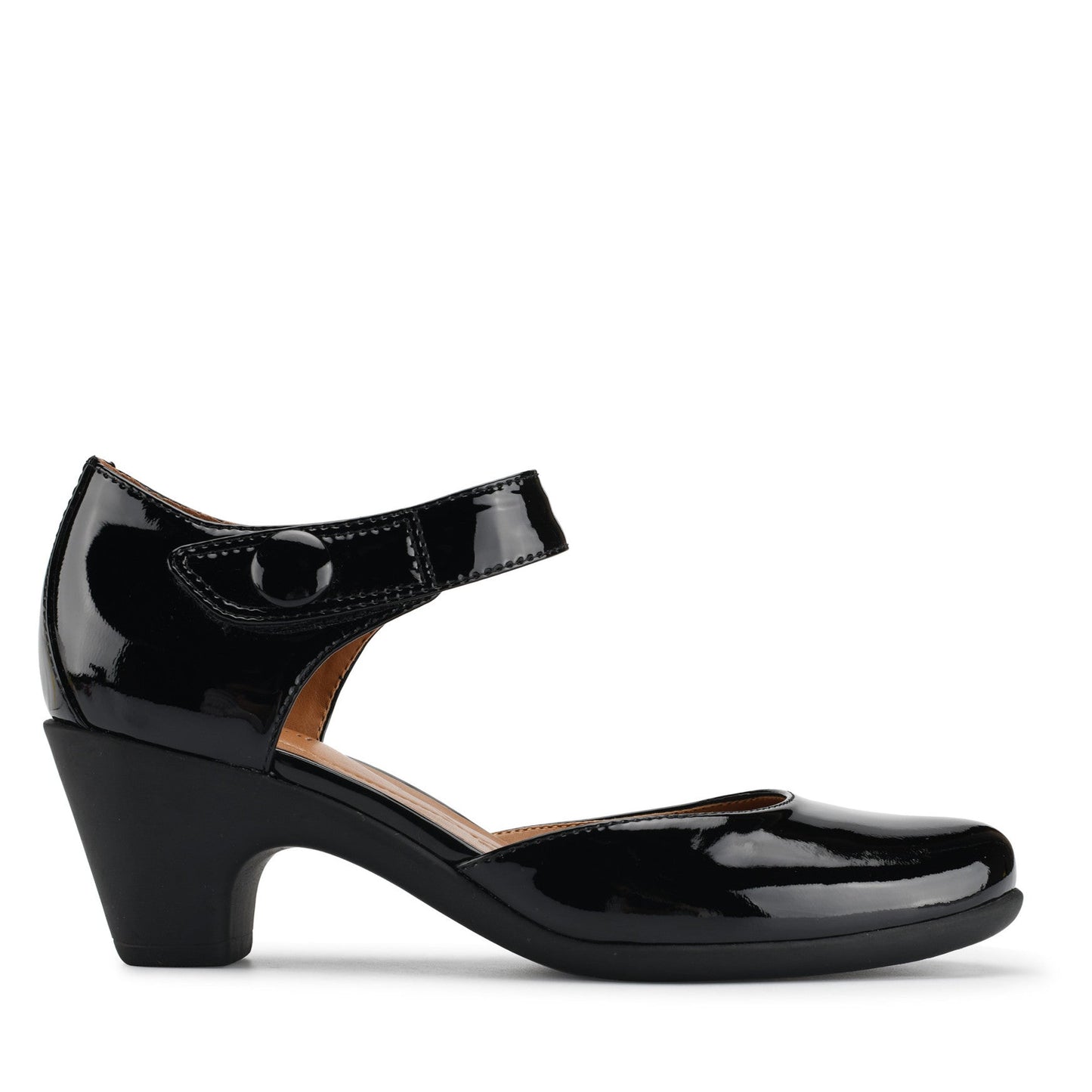 Easy Spirit Clarice Mary Jane Heels - Black Patent