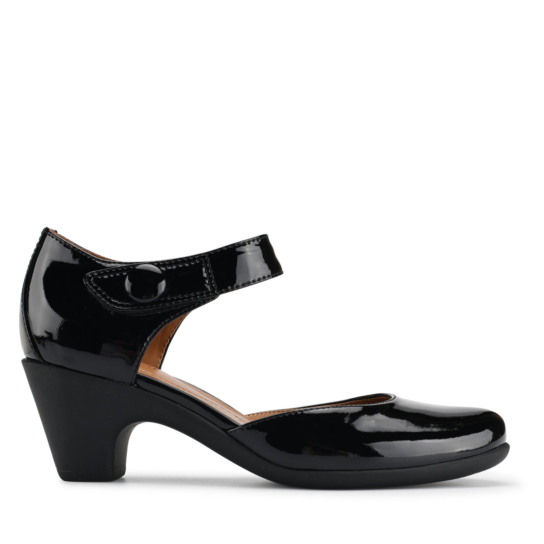 Easy Spirit Clarice Mary Jane Heels - Black Patent