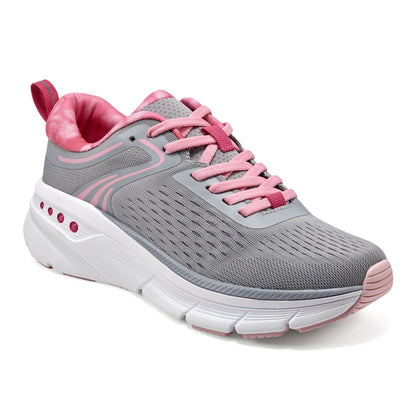 Easy Spirit Maxine EMOVE Walking Shoes - Grey/Pink