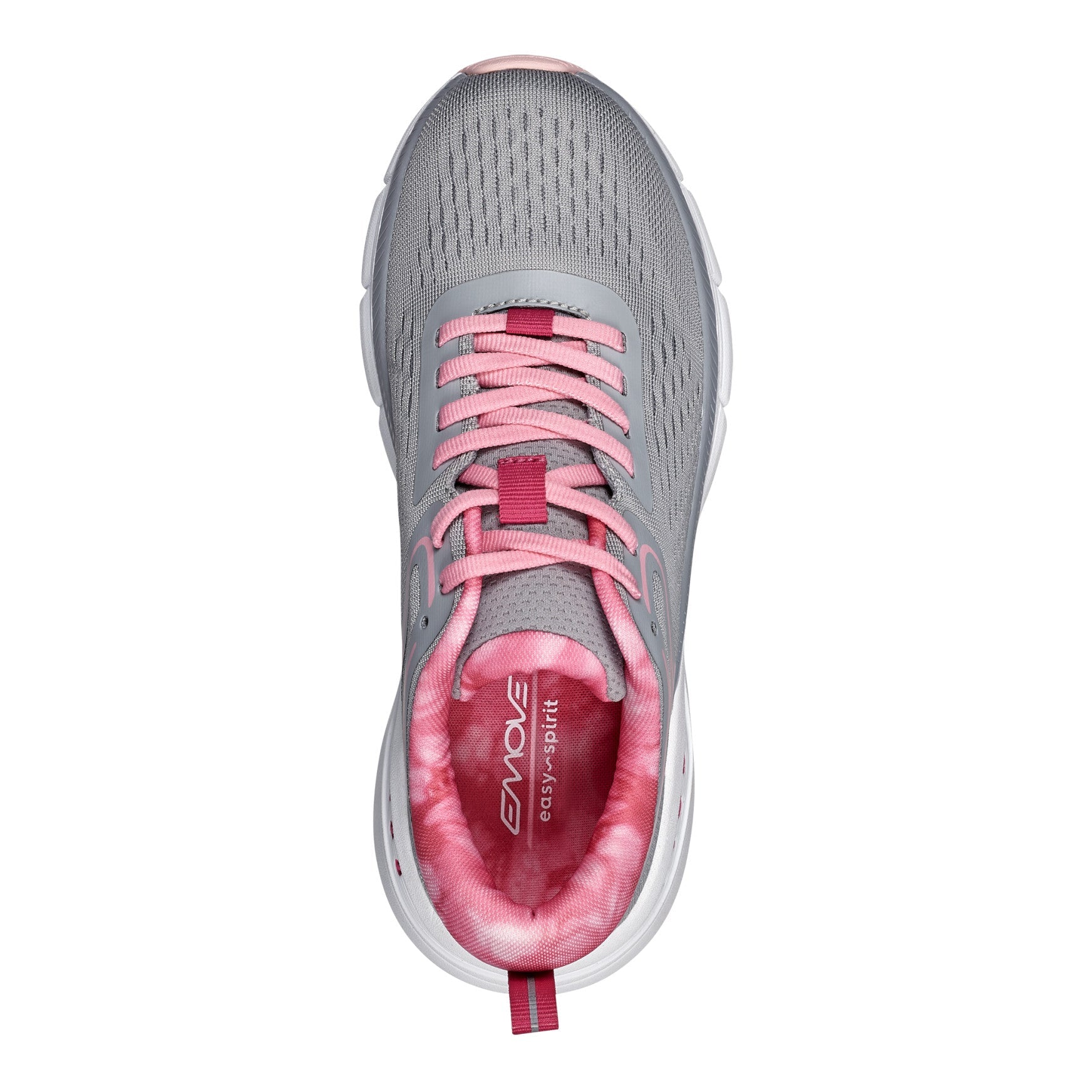 Easy Spirit Maxine EMOVE Walking Shoes - Grey/Pink