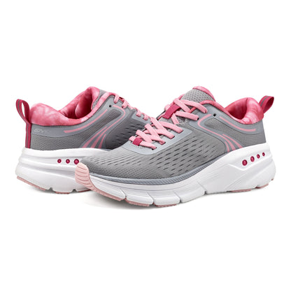 Easy Spirit Maxine EMOVE Walking Shoes - Grey/Pink