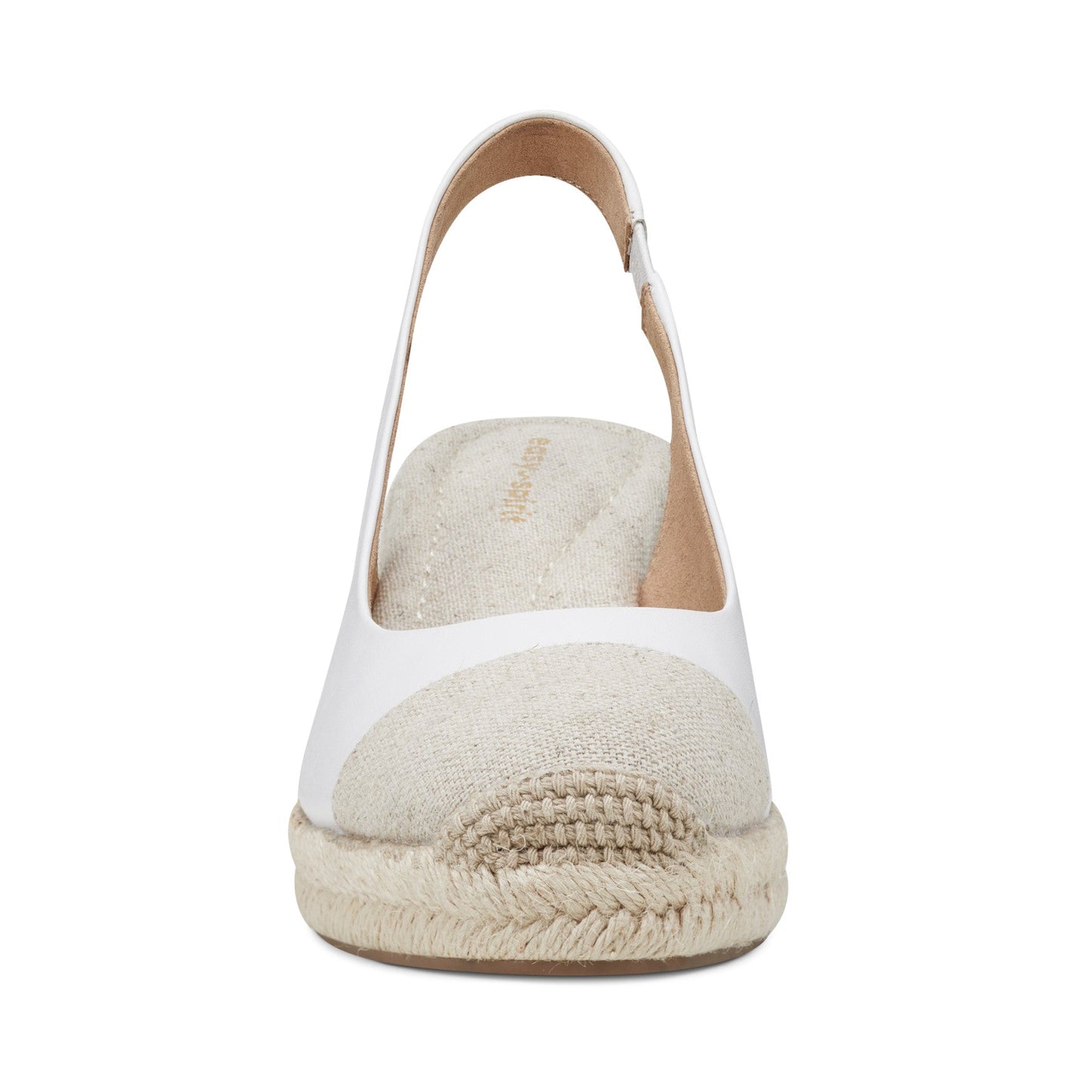 Easy Spirit Margie Platform Wedge Slingbacks - White Leather