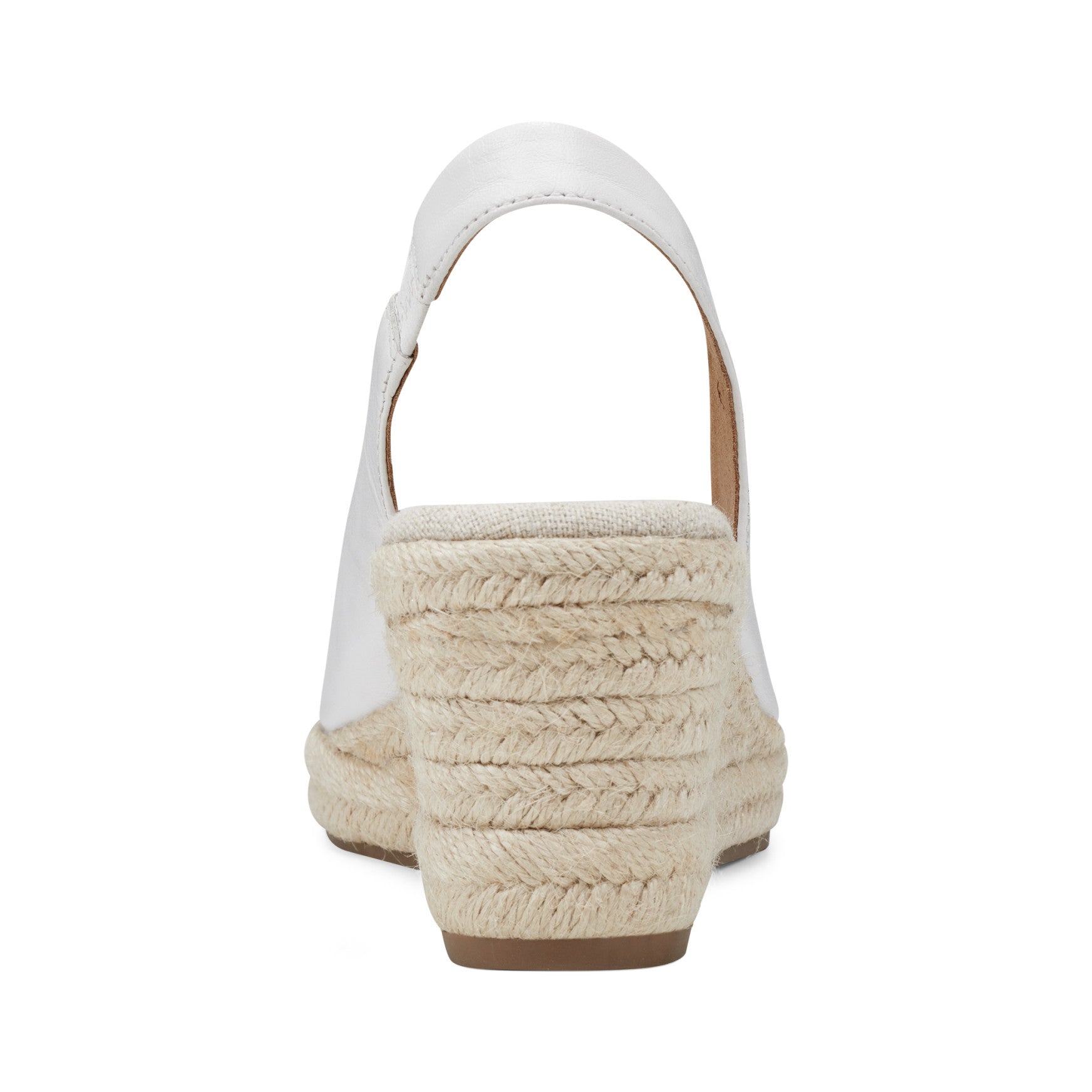 Easy Spirit Margie Platform Wedge Slingbacks - White Leather