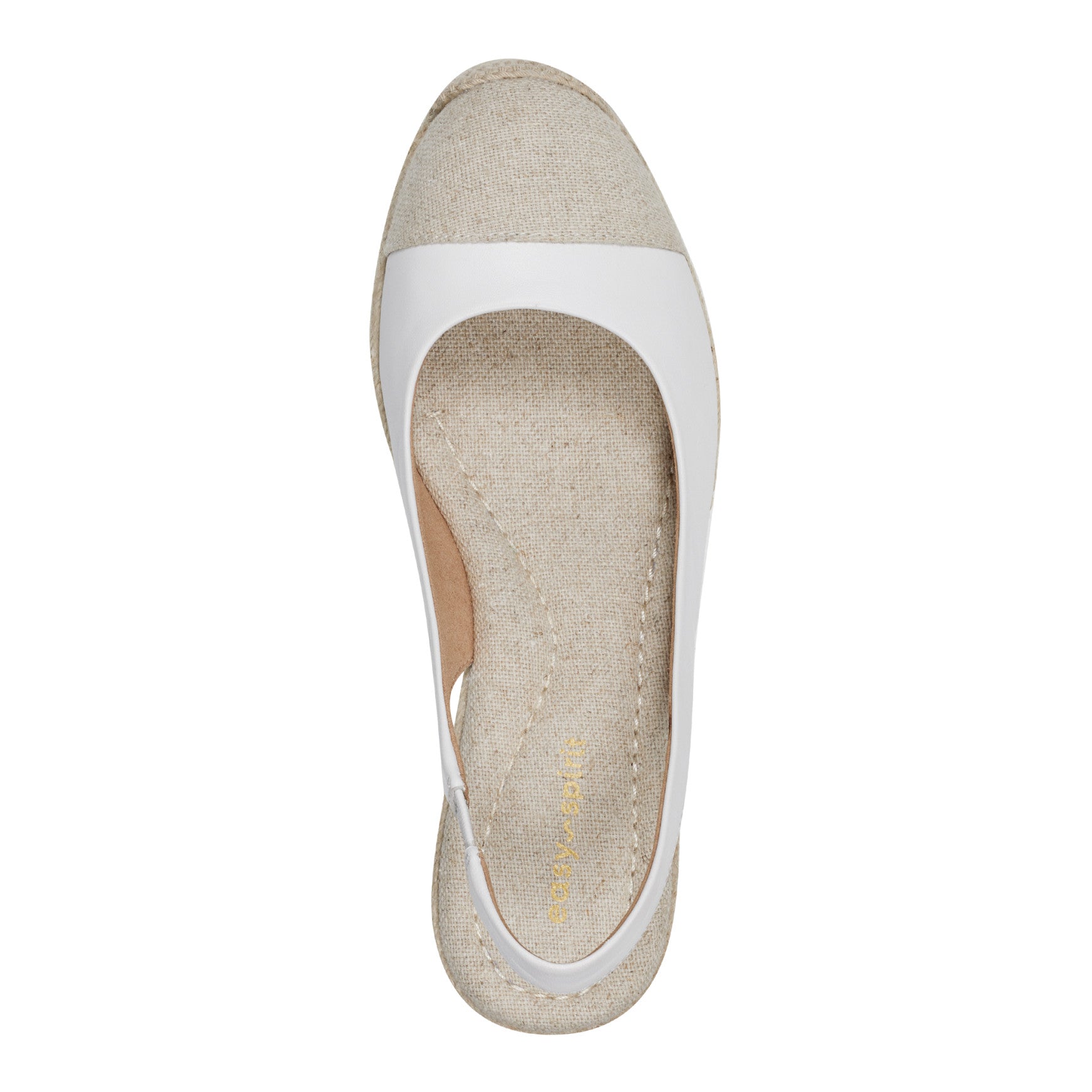 Easy Spirit Margie Platform Wedge Slingbacks - White Leather