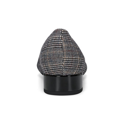 Easy Spirit Casta Cap Toe Dress Pumps - Black/Grey Plaid