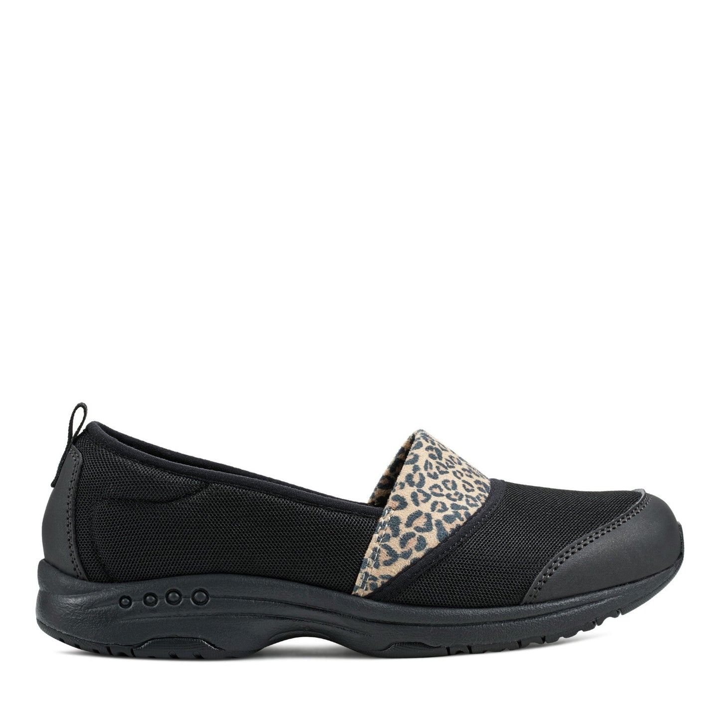 Easy Spirit Twist Slip On Sneakers - Black/Leopard