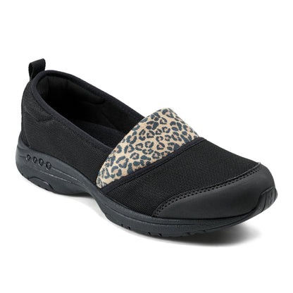 Easy Spirit Twist Slip On Sneakers - Black/Leopard