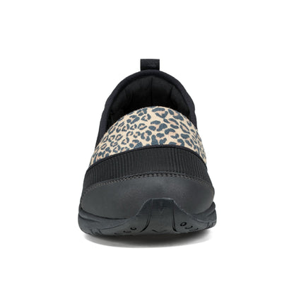 Easy Spirit Twist Slip On Sneakers - Black/Leopard