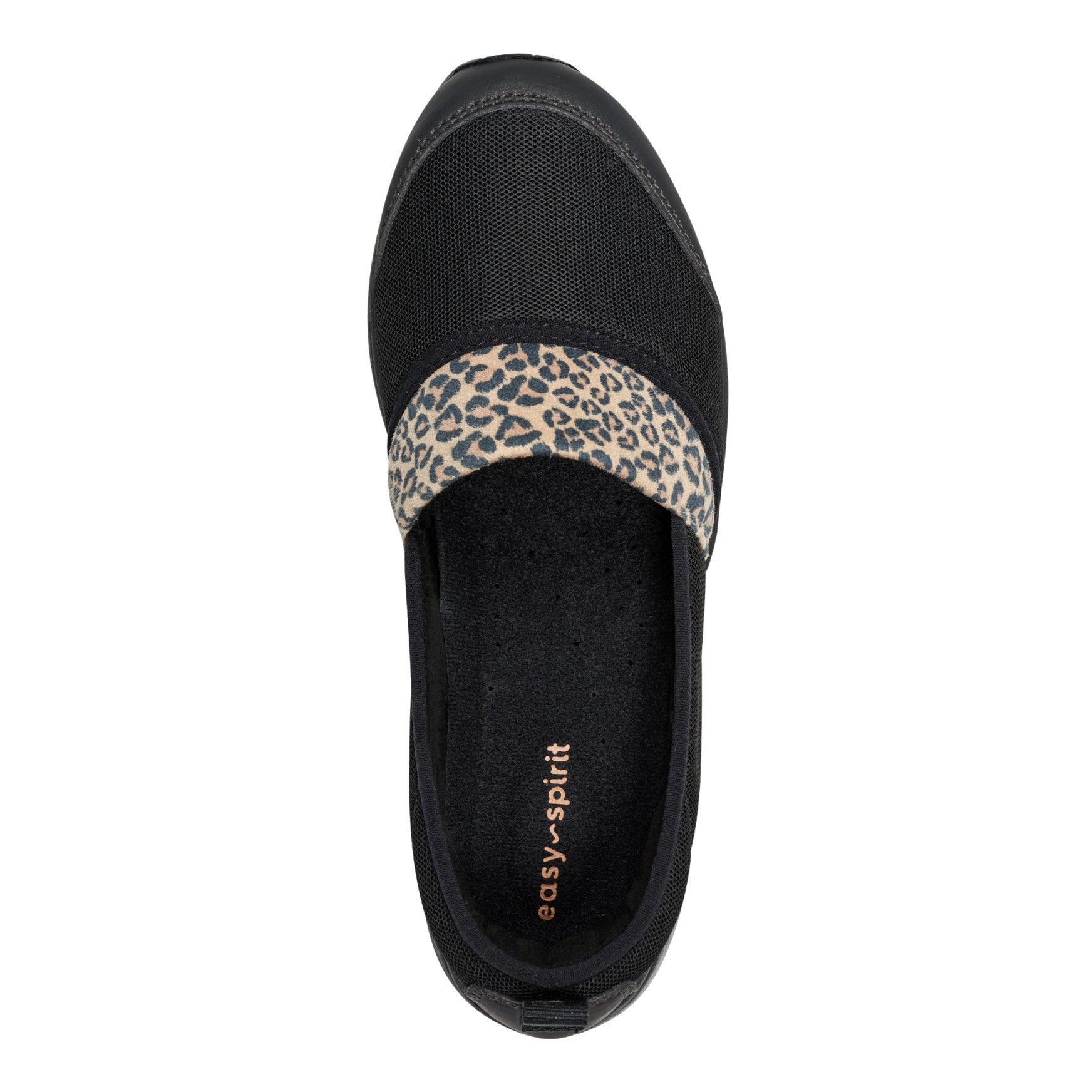 Easy Spirit Twist Slip On Sneakers - Black/Leopard