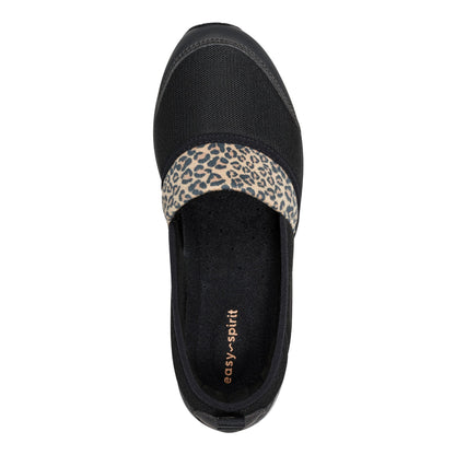 Easy Spirit Twist Slip On Sneakers - Black/Leopard