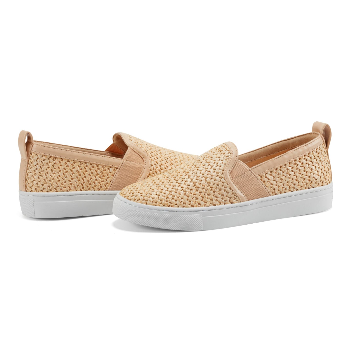 Easy Spirit Livia Slip On Sneakers - Natural Raffia
