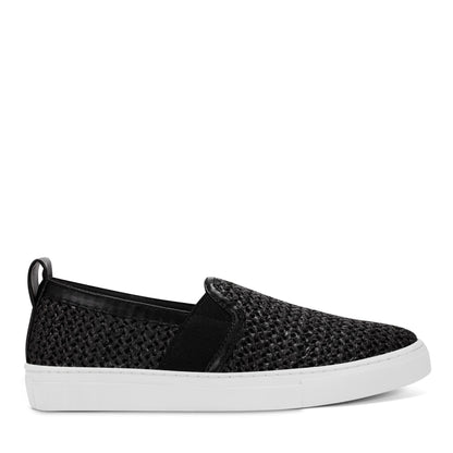 Easy Spirit Livia Slip On Sneakers - Black Raffia