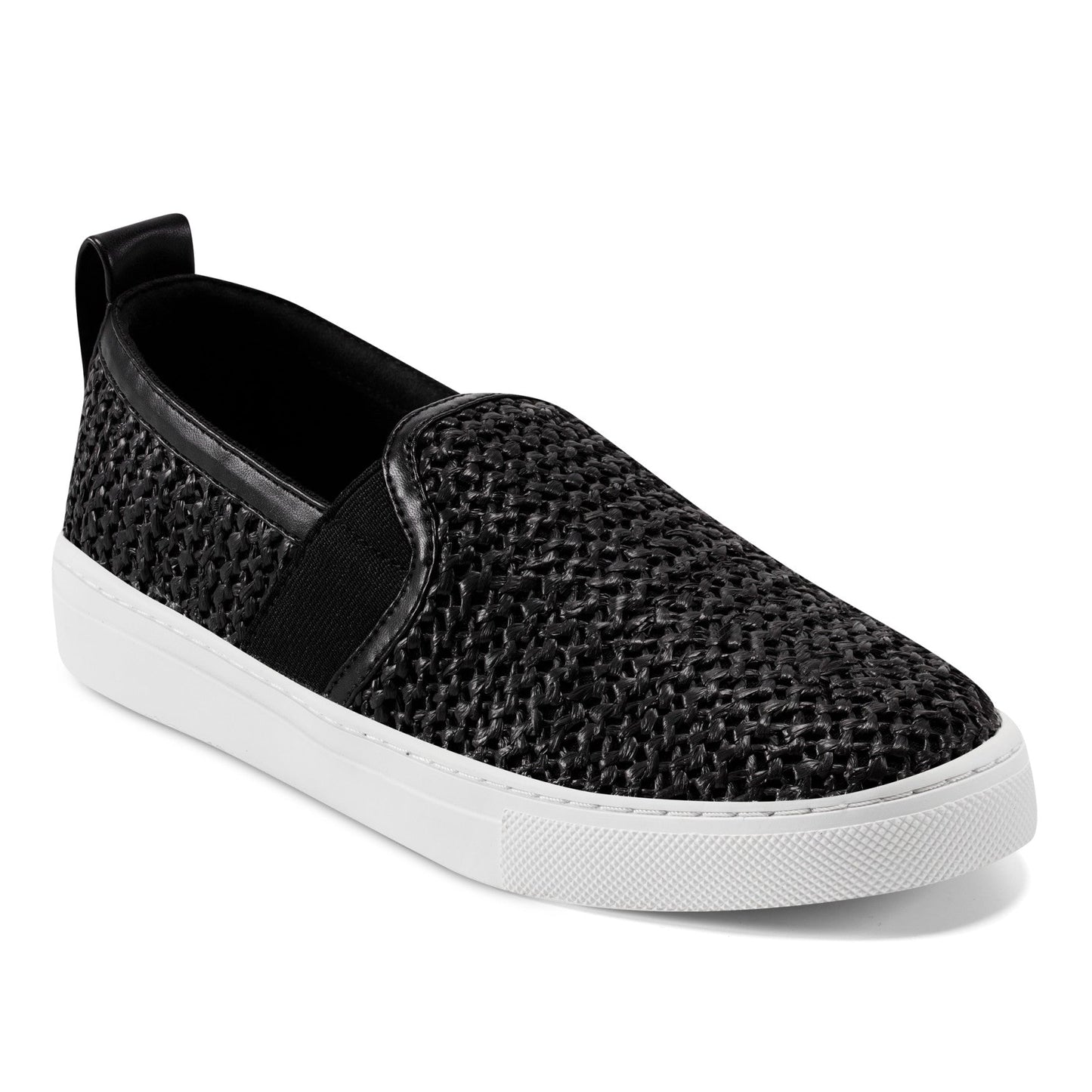 Easy Spirit Livia Slip On Sneakers - Black Raffia