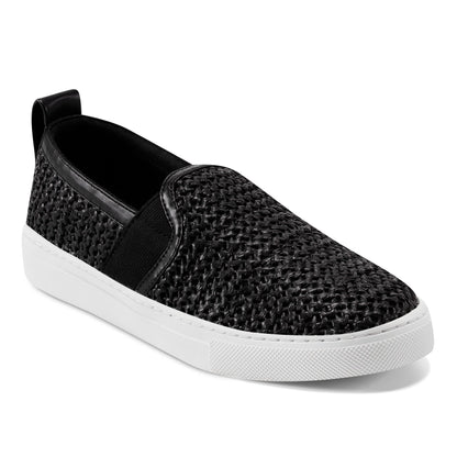 Easy Spirit Livia Slip On Sneakers - Black Raffia