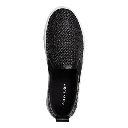 Easy Spirit Livia Slip On Sneakers - Black Raffia