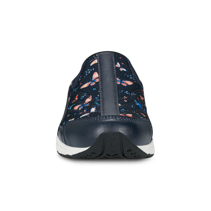 Easy Spirit Traveltime Clogs - Navy Butterfly Print