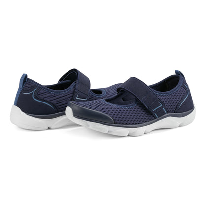 Easy Spirit Realive Mary Jane Walking Shoes - Navy Mesh