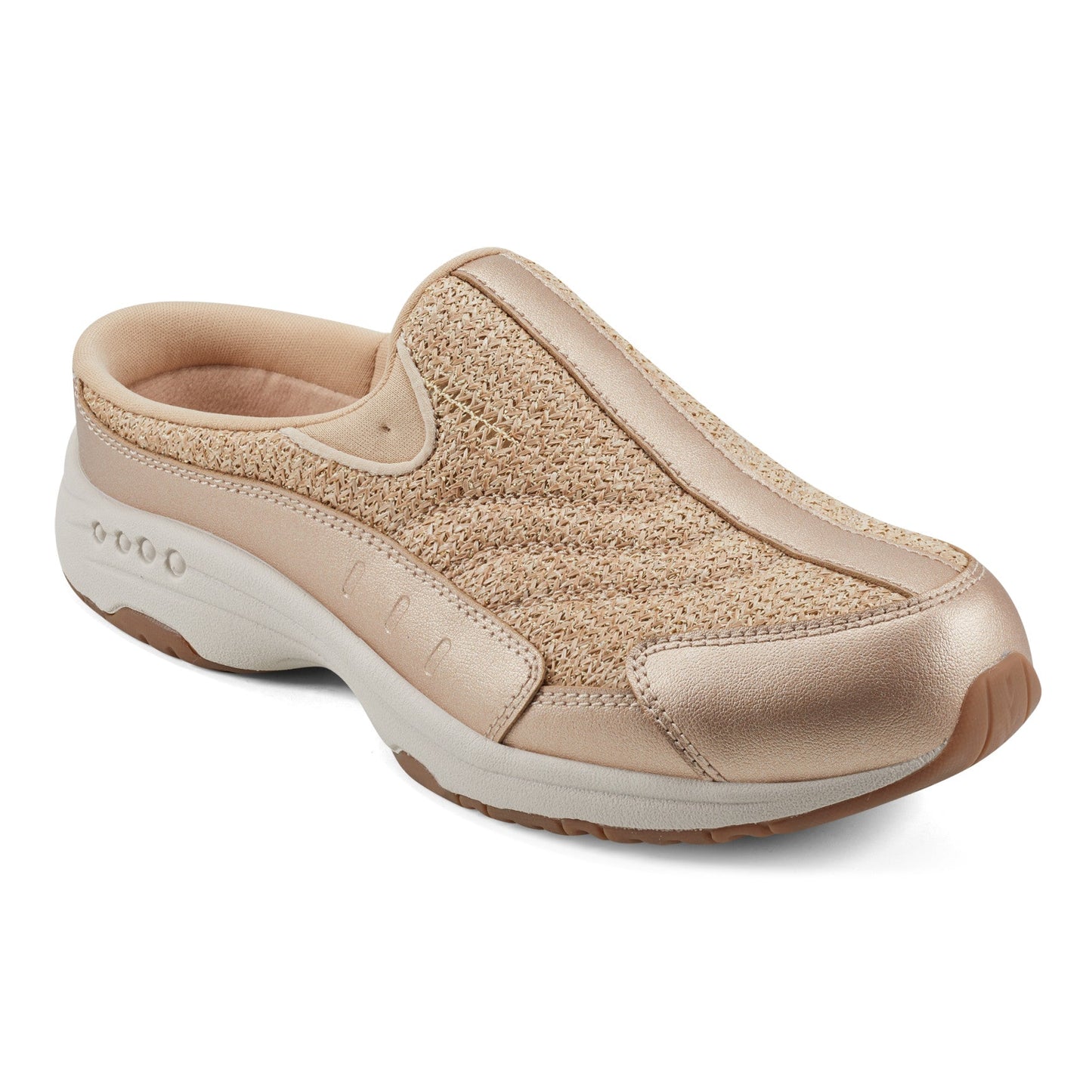 Easy Spirit Traveltime Clogs - Gold Raffia