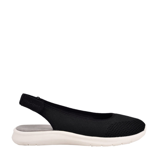 Easy Spirit Gracee Slingback Walking Shoes - Black Knit