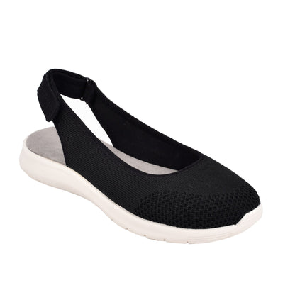 Easy Spirit Gracee Slingback Walking Shoes - Black Knit