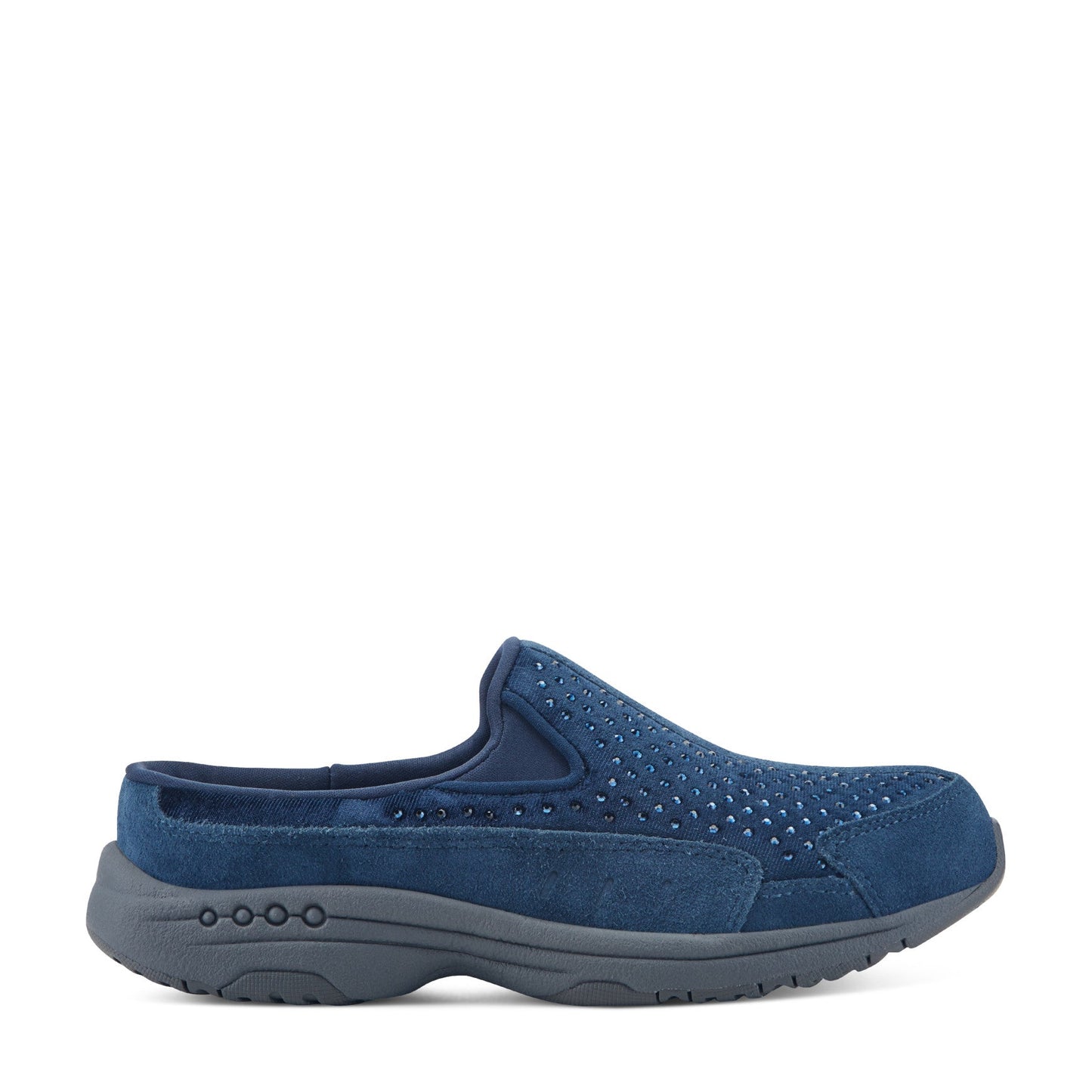 Easy Spirit Traveltime Clogs - Navy Velvet/Rhinestone