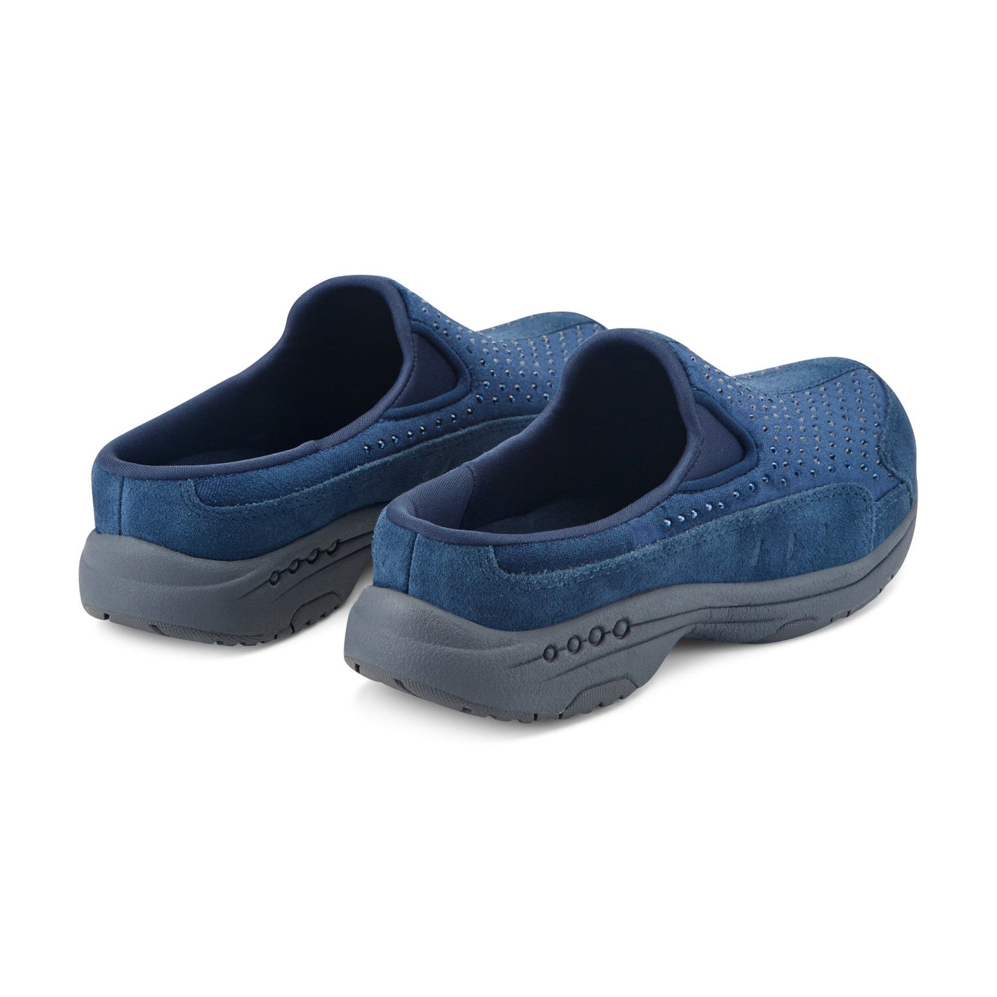 Easy Spirit Traveltime Clogs - Navy Velvet/Rhinestone