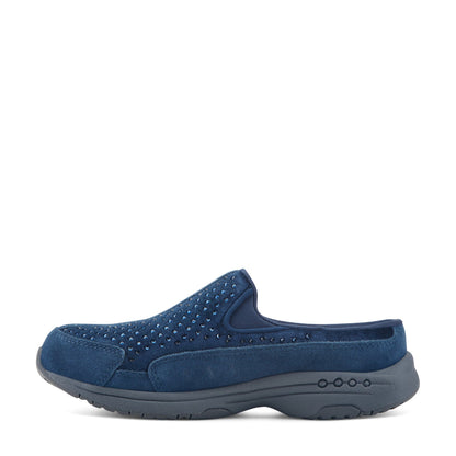 Easy Spirit Traveltime Clogs - Navy Velvet/Rhinestone