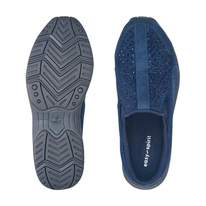 Easy Spirit Traveltime Clogs - Navy Velvet/Rhinestone