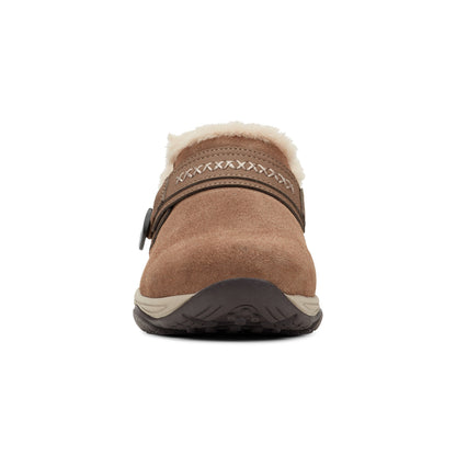 Easy Spirit Elinn Casual Clogs - Taupe Suede