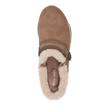 Easy Spirit Elinn Casual Clogs - Taupe Suede