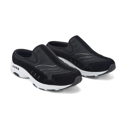 Easy Spirit Traveltime Clogs - Black Suede