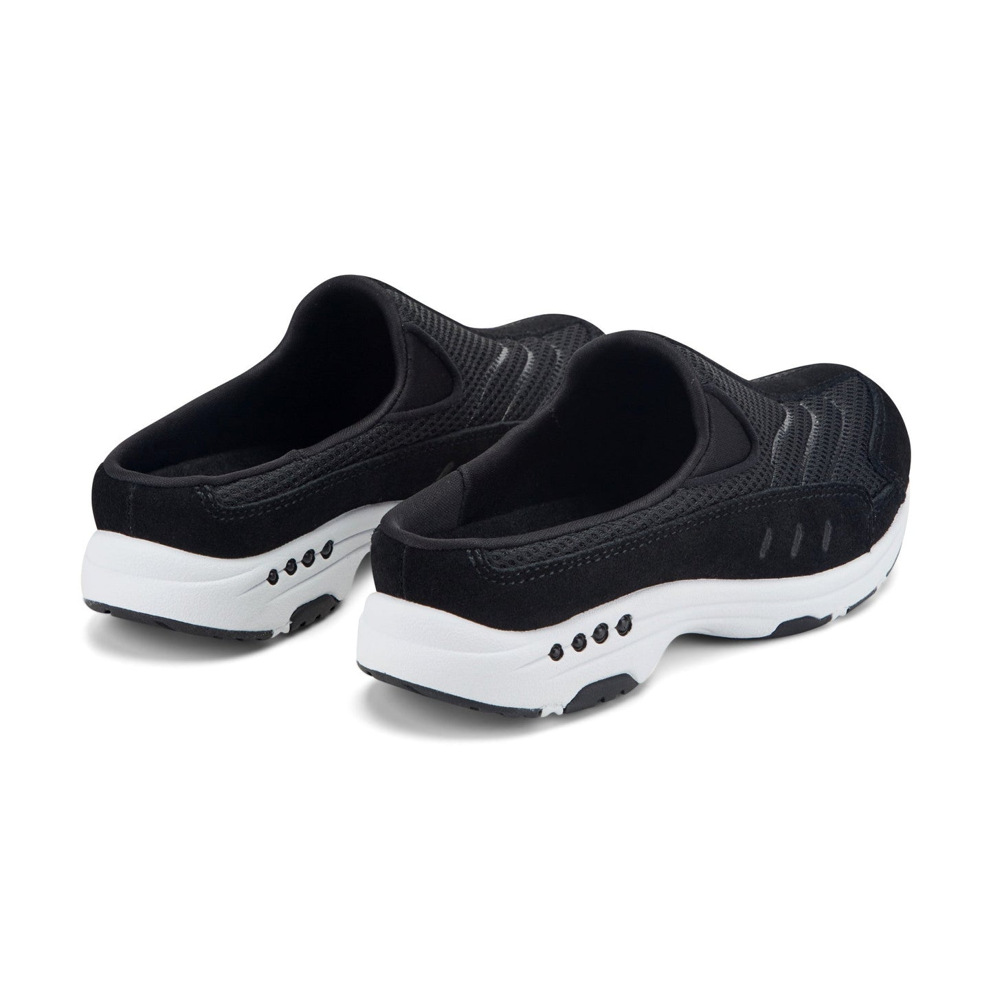 Easy Spirit Traveltime Clogs - Black Suede