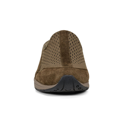 Easy Spirit Traveltime Clogs - Olive Suede