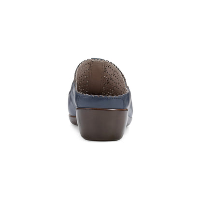 Easy Spirit Dusk Mule Clogs - Navy Leather