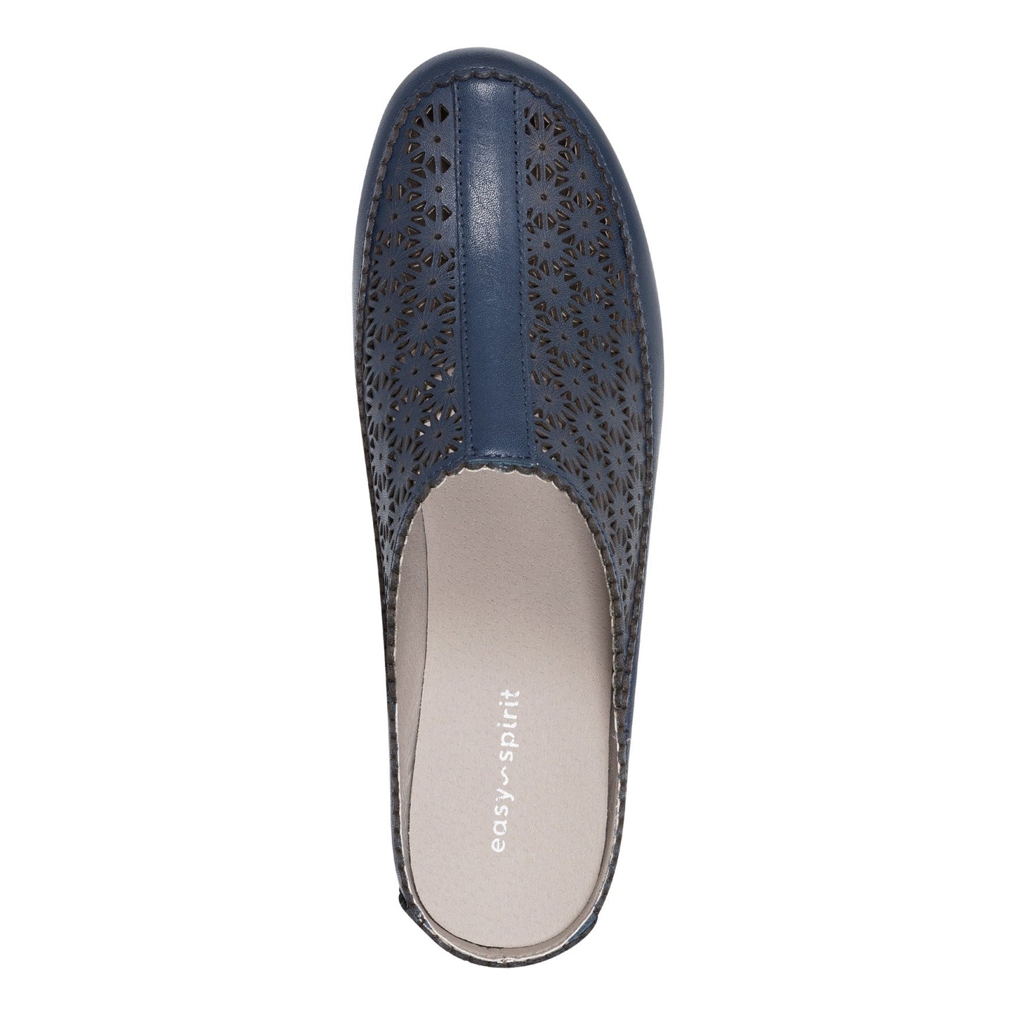 Easy Spirit Dusk Mule Clogs - Navy Leather
