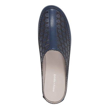 Easy Spirit Dusk Mule Clogs - Navy Leather