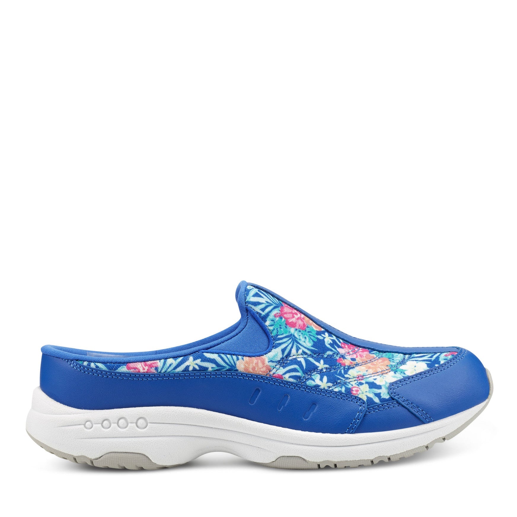 Easy Spirit Traveltime Clogs - Blue Tropical Print