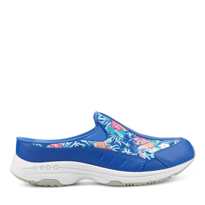 Easy Spirit Traveltime Clogs - Blue Tropical Print
