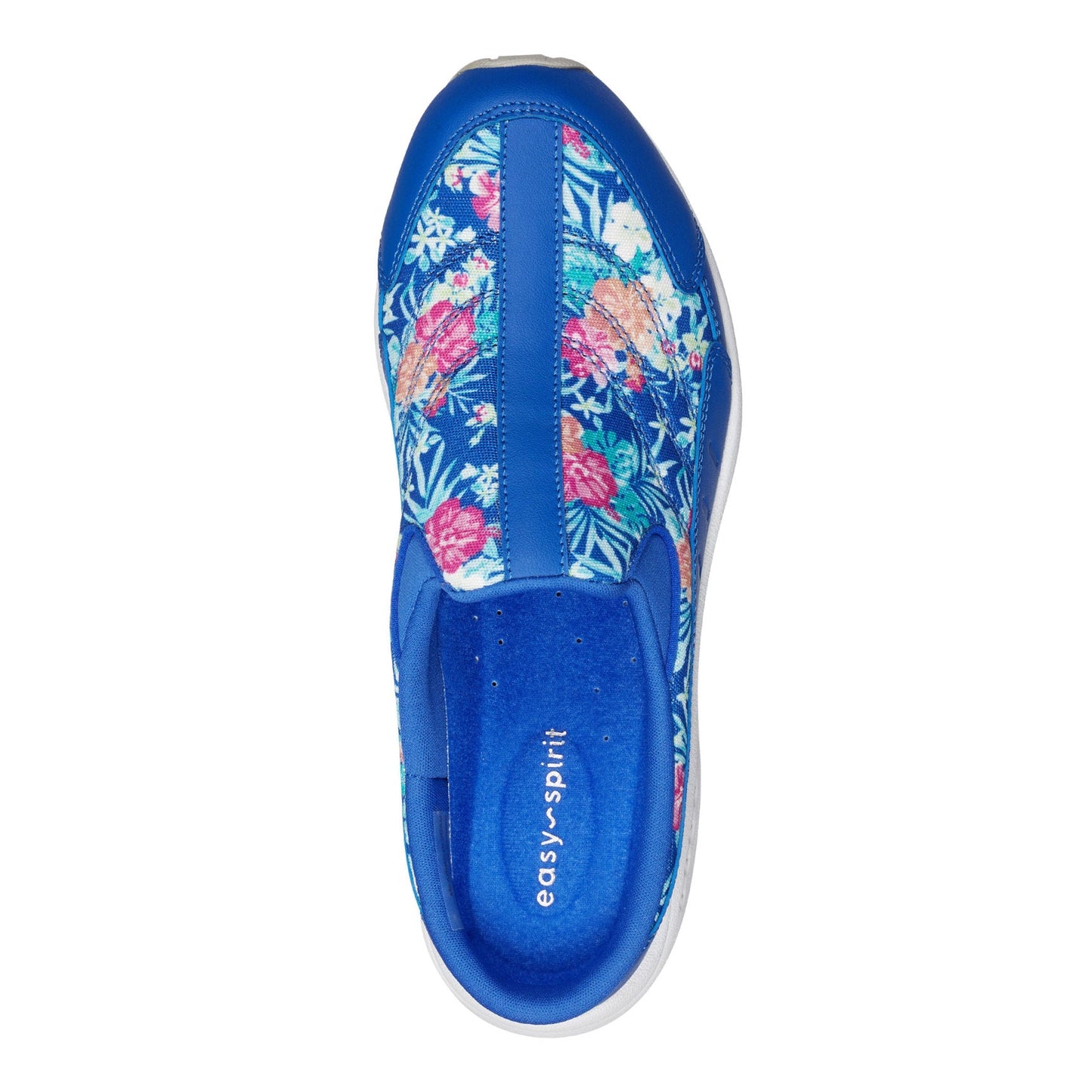 Easy Spirit Traveltime Clogs - Blue Tropical Print