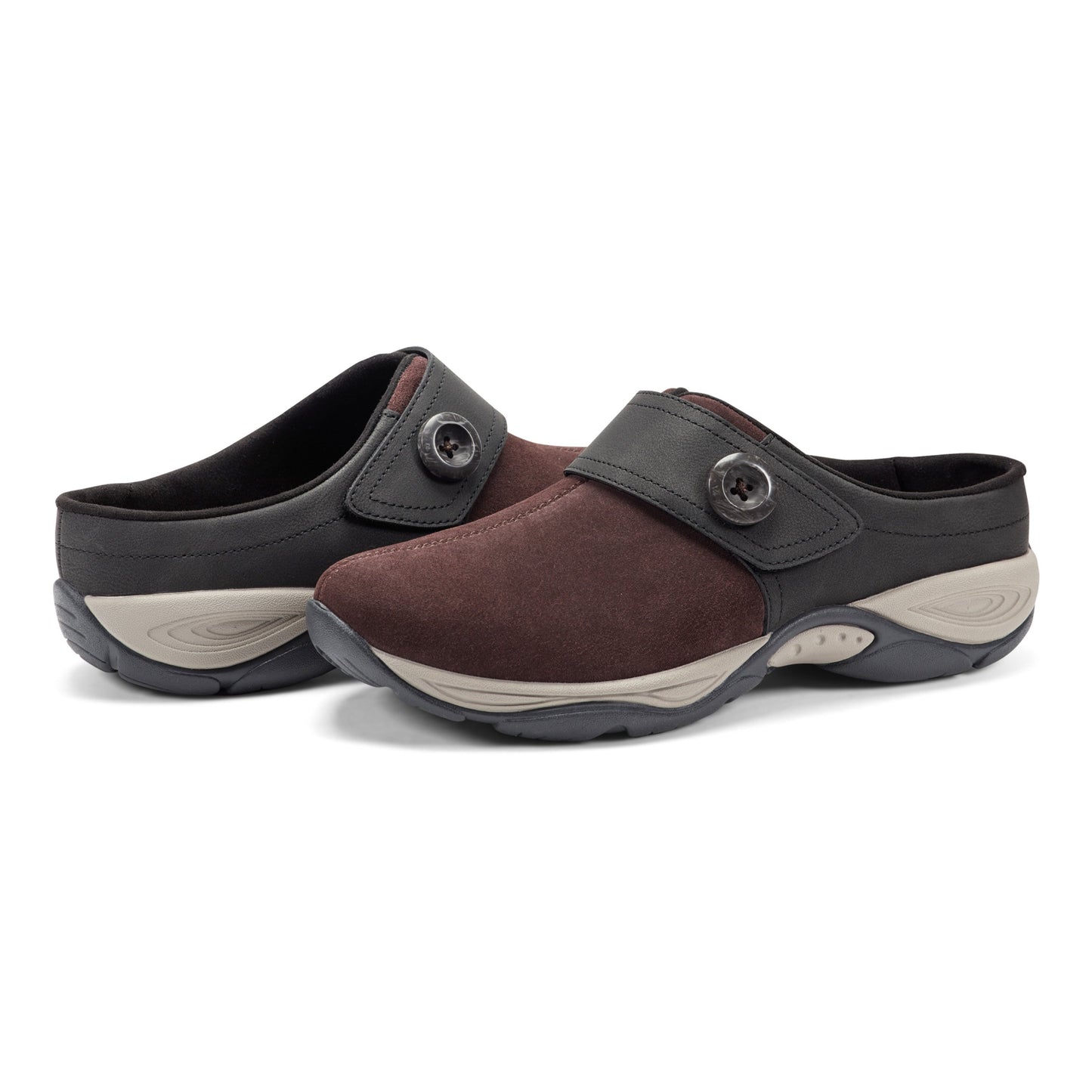 Easy Spirit Edline Slip On Casual Clogs - Red Suede